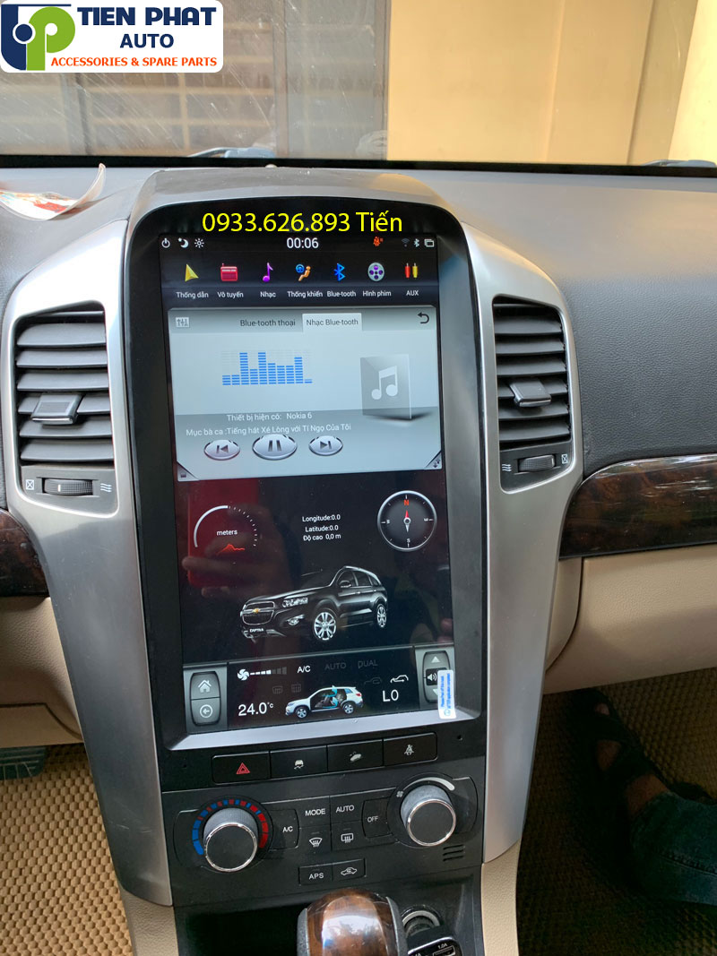 Lắp đặt màn hình DVD ô tô cho Chevrolet Captiva chạy Android - Màn hình Tesla
