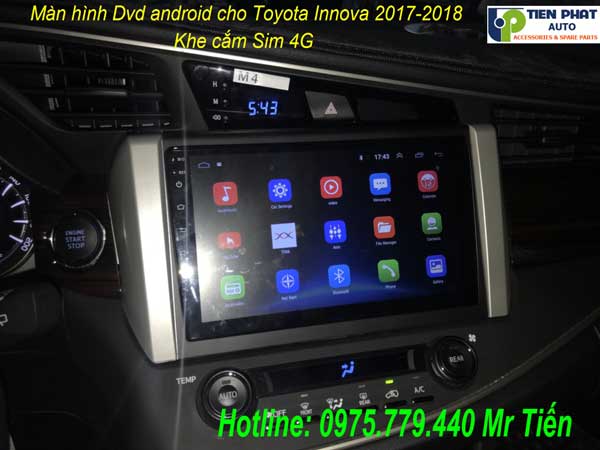 Màn Hình DVD Android Cho Toyota Innova 2017-2018 Cắm Sim 4G Giá Ưu Đãi